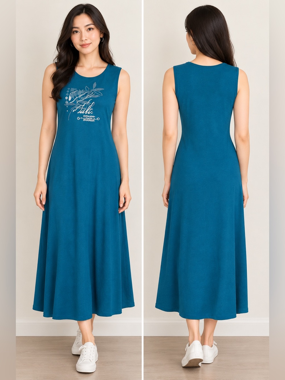 Draper’s & Damon’s Women Torques Dress Size Petit 40” Long from Waist Thailand